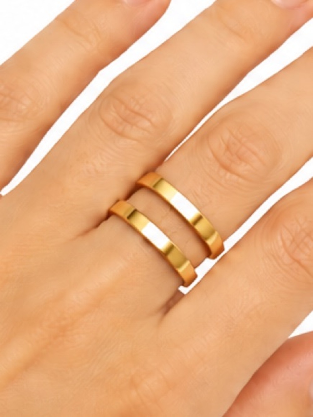 NEW- Sam Edelman Gold Double Band Open Cuff Ring